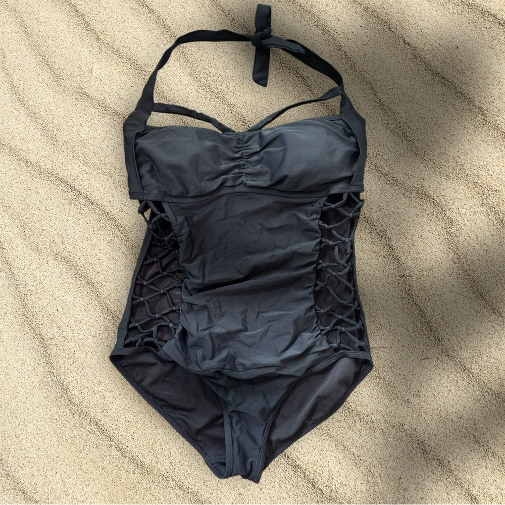 Swimsuits For All Ashley Graham Black Cut Out Swimsuit
